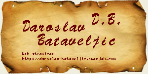 Daroslav Bataveljić vizit kartica